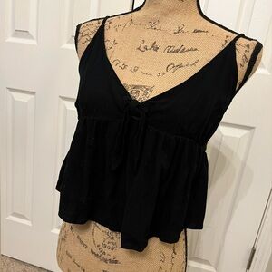 Hurley XS Black Sleeveless Loose Womens Flowy Tank